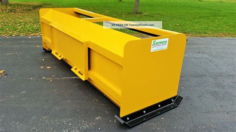 snow box for skid steer|skid steer snow pusher box.